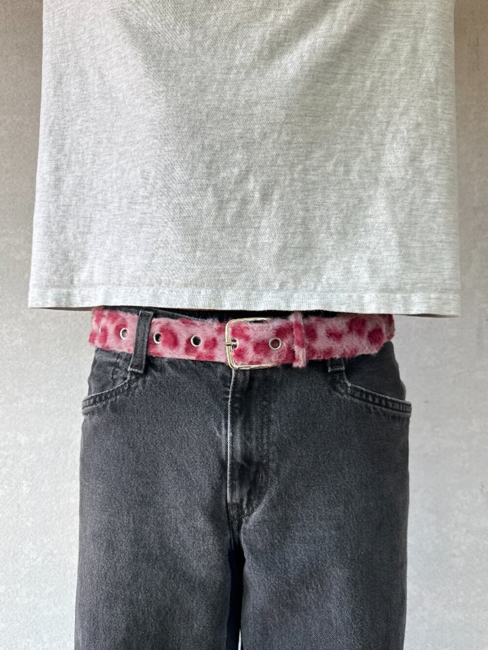 Pink Floral Tapestry Grommet Buckle Belt